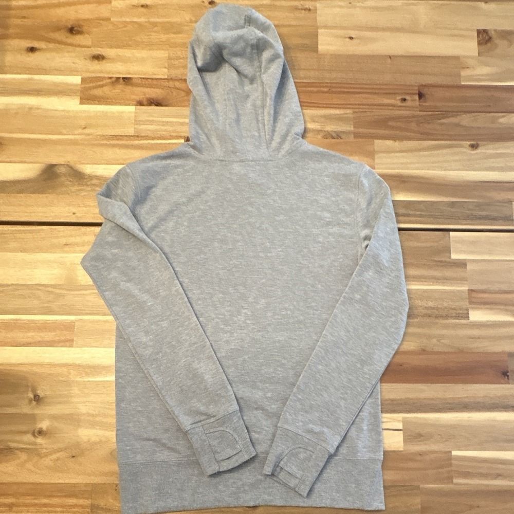 Eddie Bauer Unisex Kids Gray Pullover Hoodie 14-16 Kangaroo Pocket Blend - Picture 3 of 7